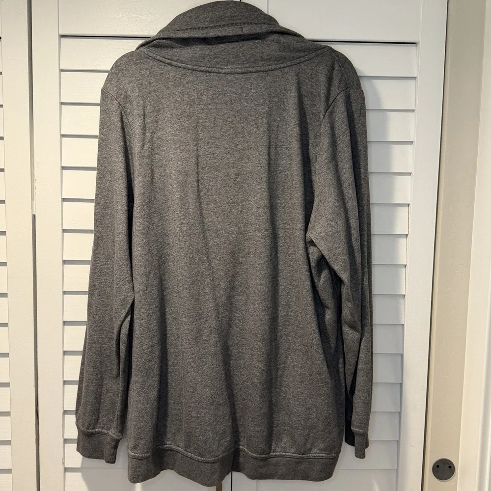 Nike Women's Gray Full-Zip Fleece Sweatshirt Jacket XL Used‎